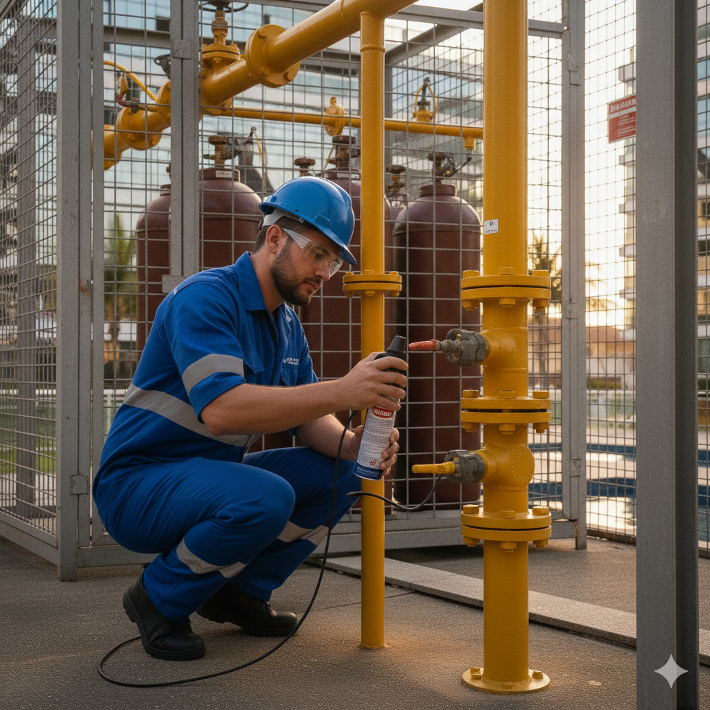 caça vazamento de gás