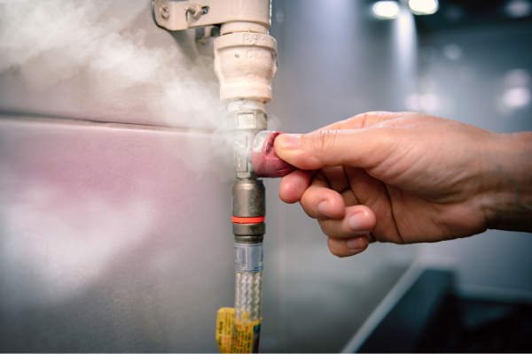 Medição eletrônica de estanqueidade e teste de vazamento em tubulação de gás de cozinha e aquecedores