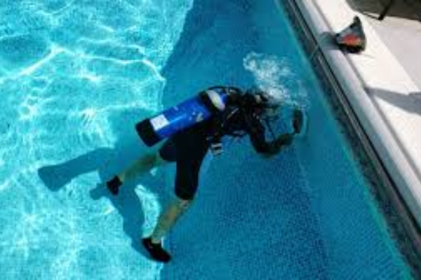 teste de estanqueidade em piscina