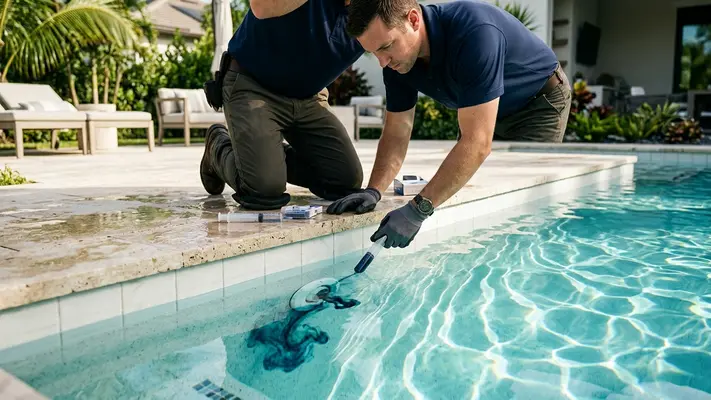 vazamento no retorno da piscina